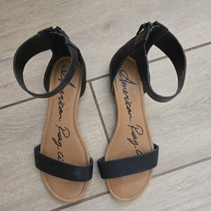 American Rag Black Ankle Strap Sandals
